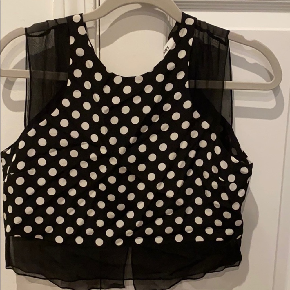 Elizabeth and James NWT polka dot top